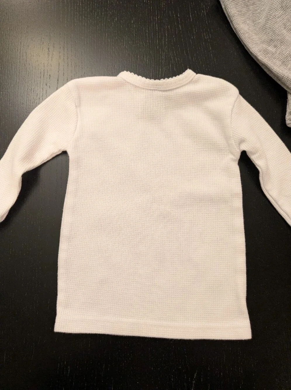 Neutral Gray & White Waffle Knit Two-Piece Set